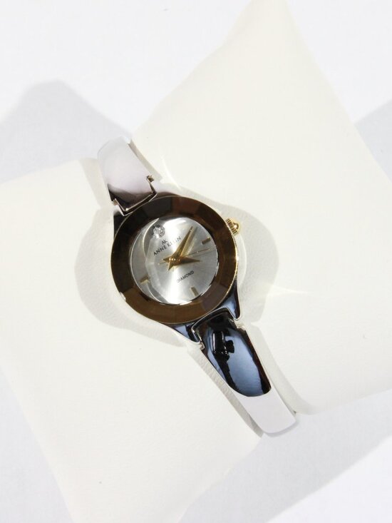 Anne Klein Silver and Gold Tone Diamond Accent Watch main image 7